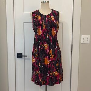 Calvin Klein Vibrant Multicolor Sleeveless Silky Dress